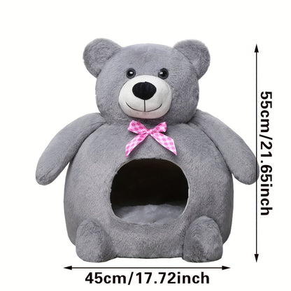 Warm Portable Bear Pet Bed for Cats and Small Dogs