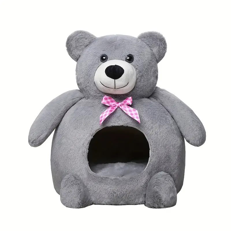 Warm Portable Bear Pet Bed for Cats and Small Dogs