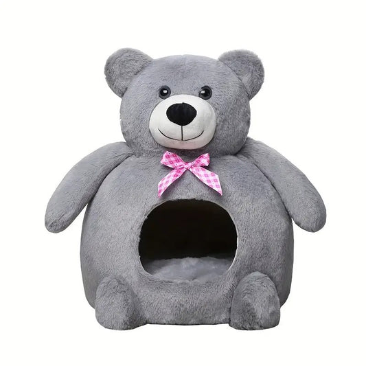 Warm Portable Bear Pet Bed for Cats and Small Dogs